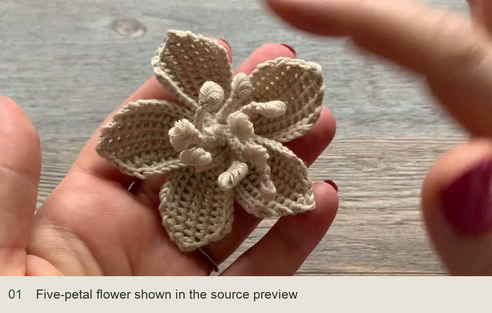 Completed five-petal cherry blossom shown in the source preview