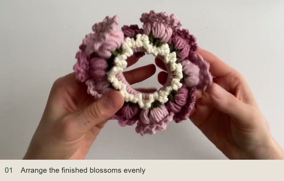Finish with movement in mind: Arrange the finished blossoms evenly