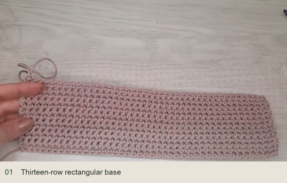 Build the rectangle: Thirteen-row rectangular base