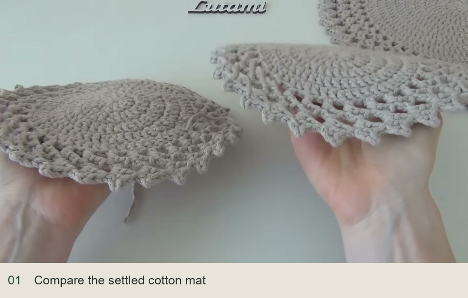 Finish without flattening the texture: Compare the settled cotton mat