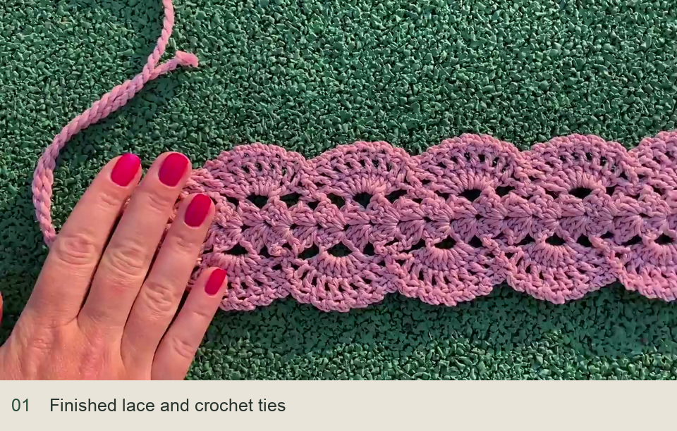 Make ties and check the fit: Check lace and matching ties