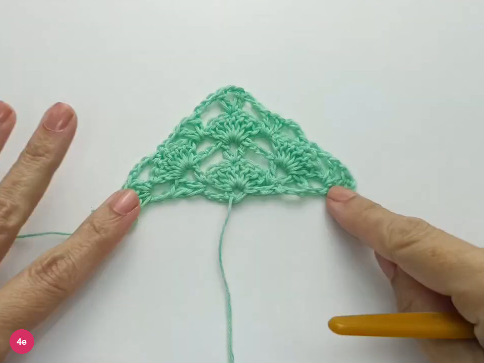 The completed support row retains the center and both edge openings.