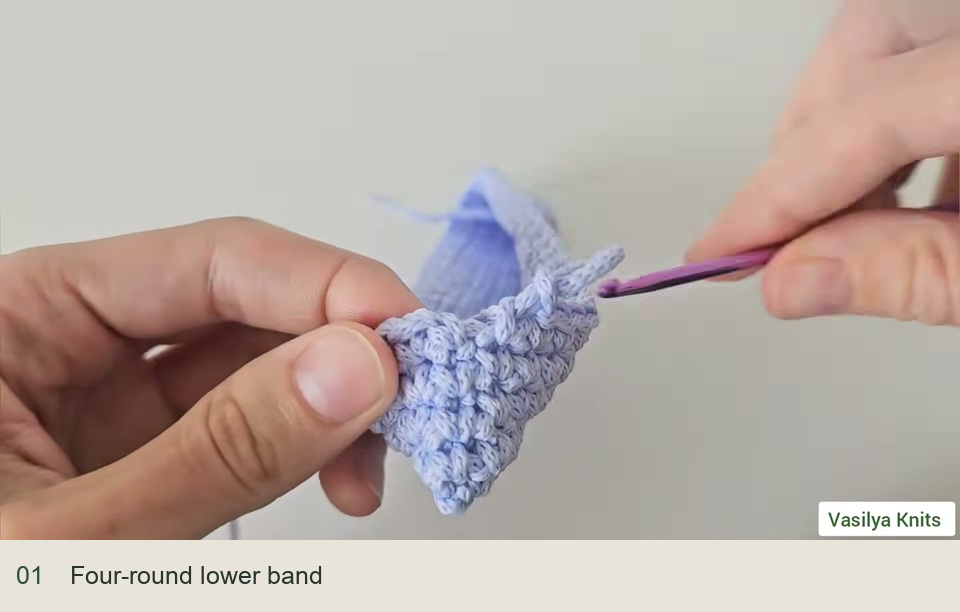 Build the lower band: Four-round lower band