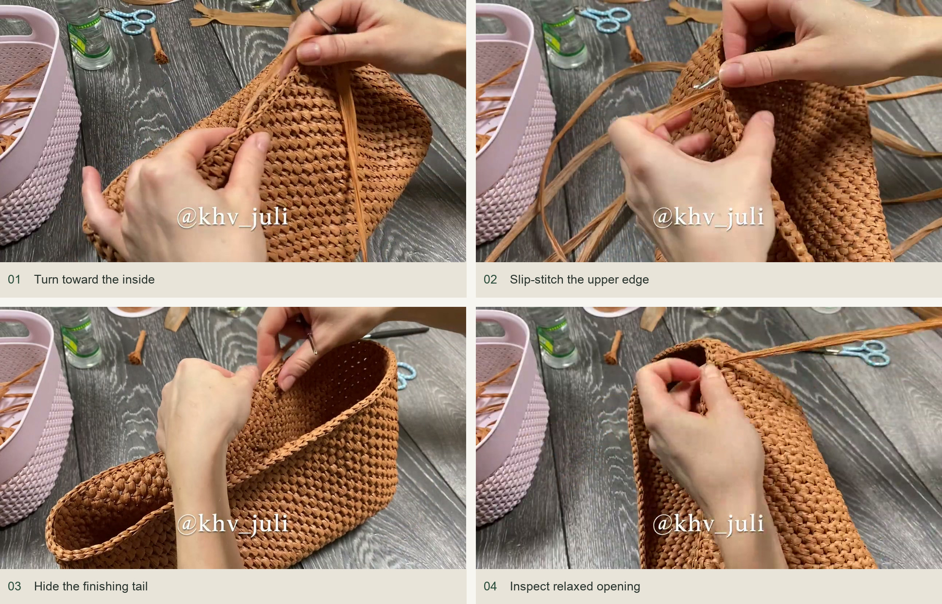 4. Finish the inner rim — numbered source demonstration