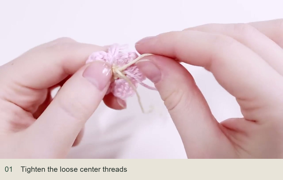Tighten the loose center threads