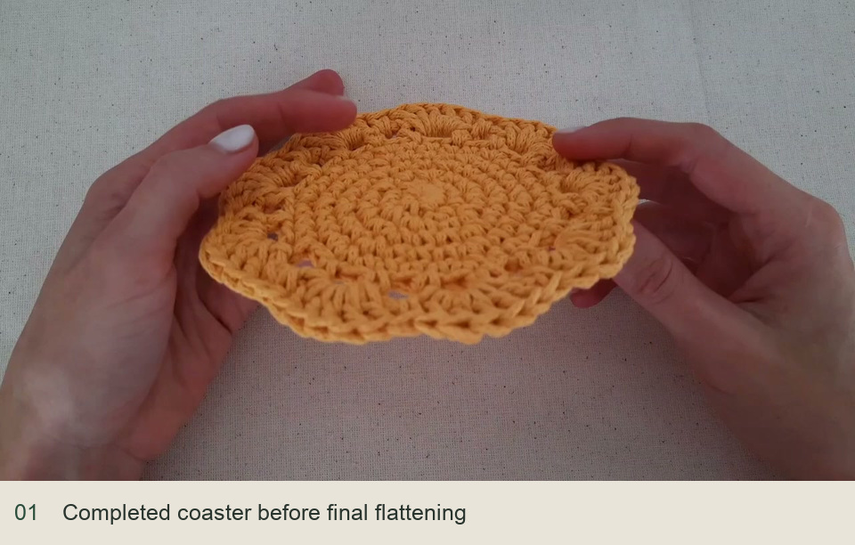 Completed coaster before final flattening