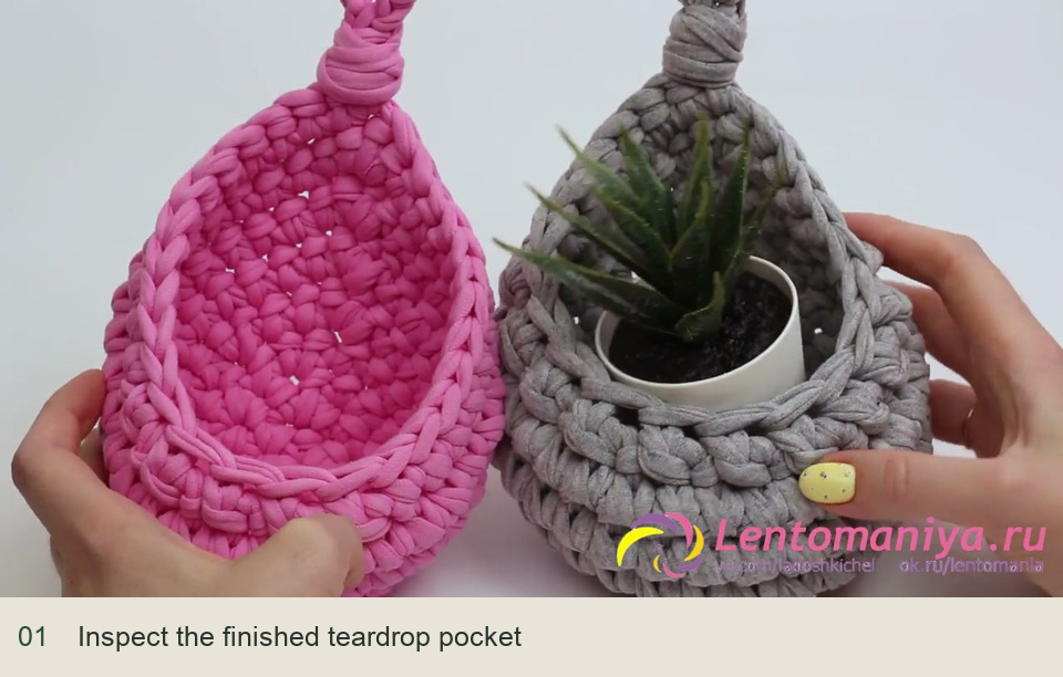 Check the pocket before hanging: Inspect the finished teardrop pocket