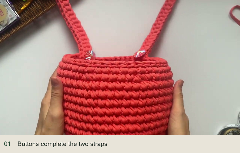 Sew the buttons and test the hanging position: Buttons complete the two straps